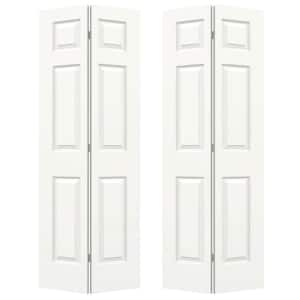 36 in. x 80 in. Colonist White Painted Smooth Molded Composite Closet Bi-fold Double Door