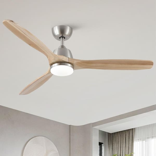 fanhua。 Jushua 52 in. Brushed Nickel Reversible Quiet DC Motor Downrod