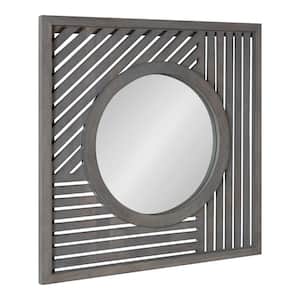30.00 in. H x 30.00 in. W Padgette Farmhouse Square Framed Gray Accent Wall Mirror
