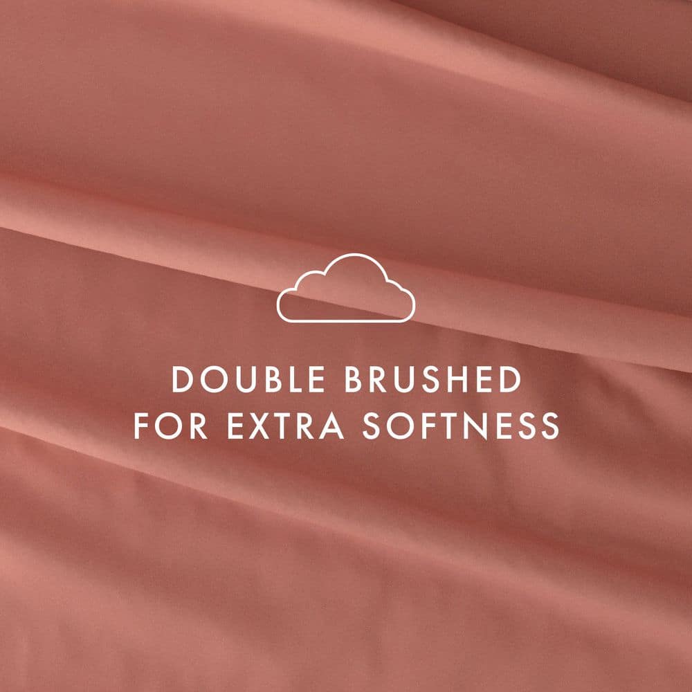 Clay Solid Queen 4-Piece Microfiber Bed Sheet Set