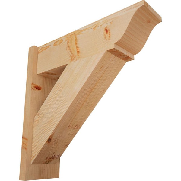 Ekena Millwork 8 in. x 24 in. x 24 in. Traditional Smooth Douglas Fir Outlooker