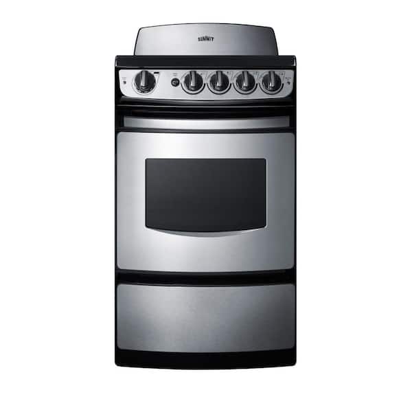 Summit Appliance 20 in. 2.4 cu. ft. Electric Range in Stainless Steel