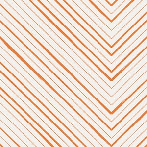 Chevron Lines Orange Vinyl Peel and Stick Wallpaper