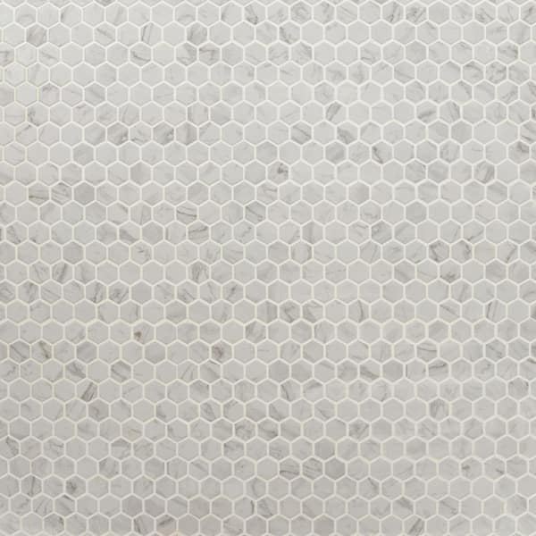 Lifeproof - Carrara 10 in. x 12 in. x 6.35 mm Ceramic Hexagon Mosaic Floor and Wall Tile (0.81 sq. ft./Each)