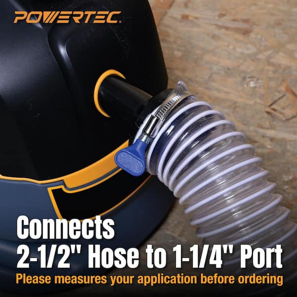 2-1/2 in. to 1-1/4 in. Hose Reducer for Dust Collection Systems