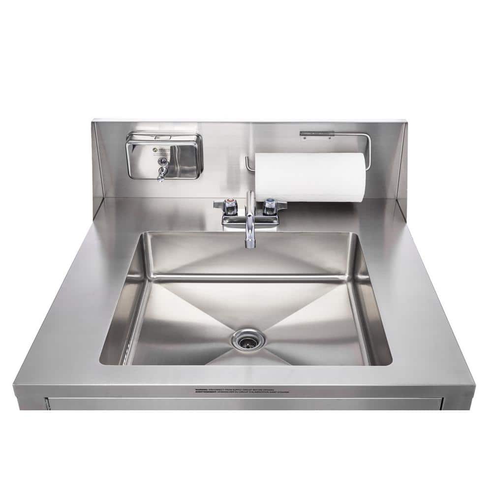 32'' Stainless Steel Portable Hand Wash Station with Faucet