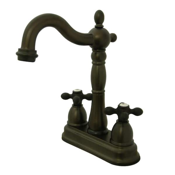 Kingston Brass Heritage 2-Handle Bar Faucet in Oil Rubbed Bronze
