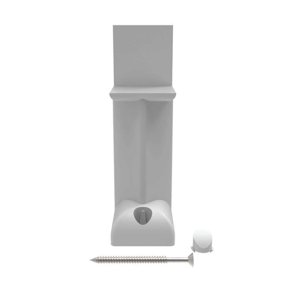 RDI Crossover 4 in. Vinyl White Finish Level Rail Support Kit for Rail Sections 8 ft. and Over