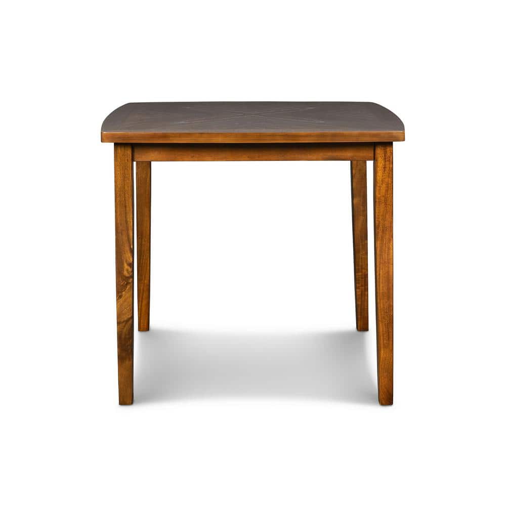 Dark Espresso Square Counter Dining Set with Faux Leather Seats