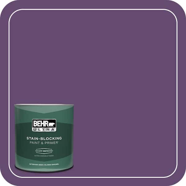 BEHR ULTRA 1 qt. #S-G-670 Deep Violet Extra Durable Semi-Gloss Enamel Interior Paint & Primer