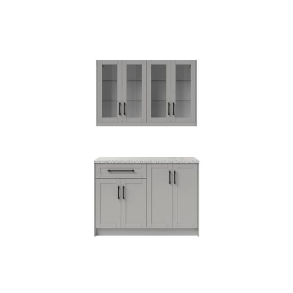 NewAge Products 5Piece Gray Home Bar Set with Contemporary