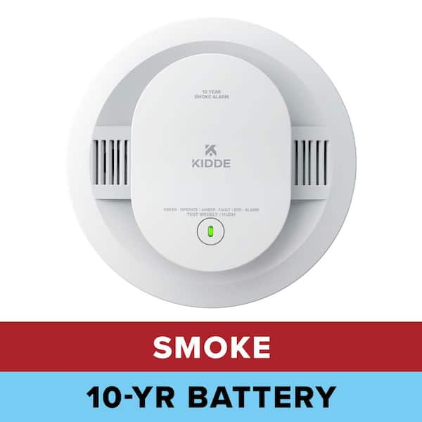 10-Year Battery Powered Smoke Detector with Photoelectric Sensor and Voice Alerts 21033065