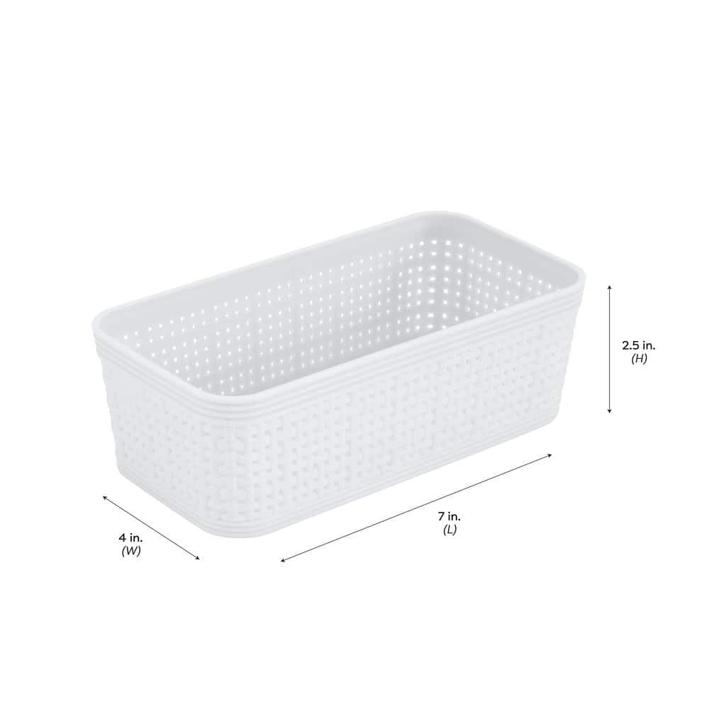 White Plastic Multipurpose Drawer Organizer Set, 10-Pack
