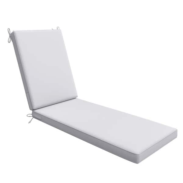 AAAAAcessories Outdoor Chair Cushions for Patio Chaise Lounge, Water and Stain Resistant Patio Cushions in Light Gray