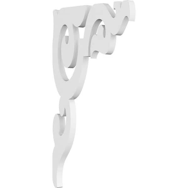 Ekena Millwork 5/8 in. W X 14 in. H X 8 in. D PVC Rotherham Bracket
