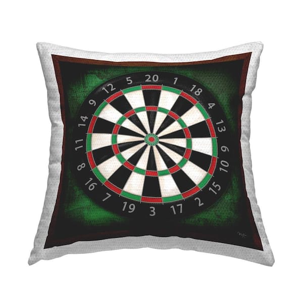 Stupell Industries Darts Game Target Outdoor Printed Throw Pillow by Molly B.