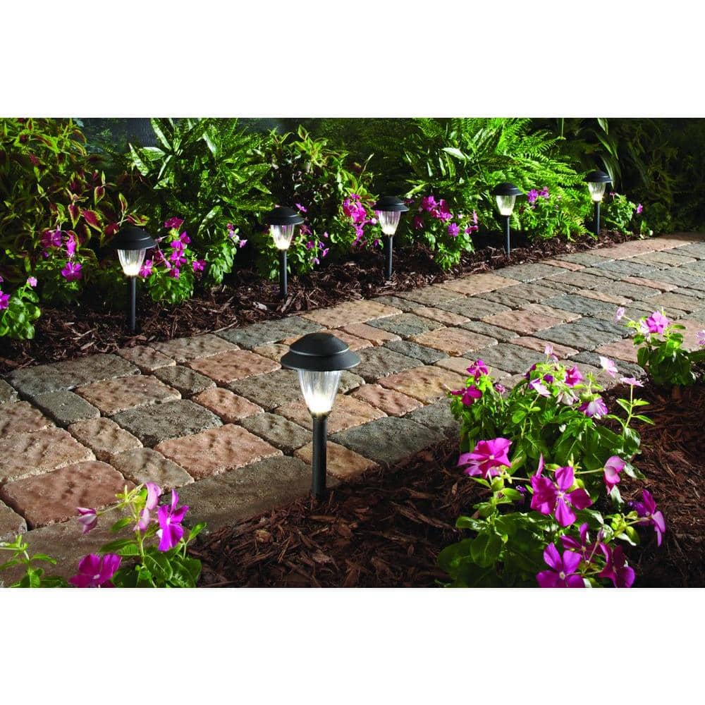 Hampton Bay Low-Voltage Black Outdoor Integrated LED Dusk to Dawn
