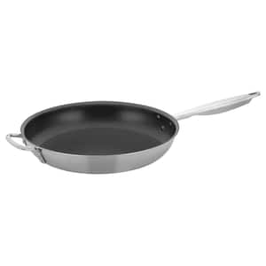 14 in. Triply Stainless Steel Non-stick Frying Pan with Helper Handle