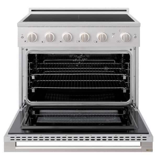36 in. 5.2 cu. ft. Marino Freestanding Induction Range with 5 Burner Elements and Convection Oven in Satin Stainless