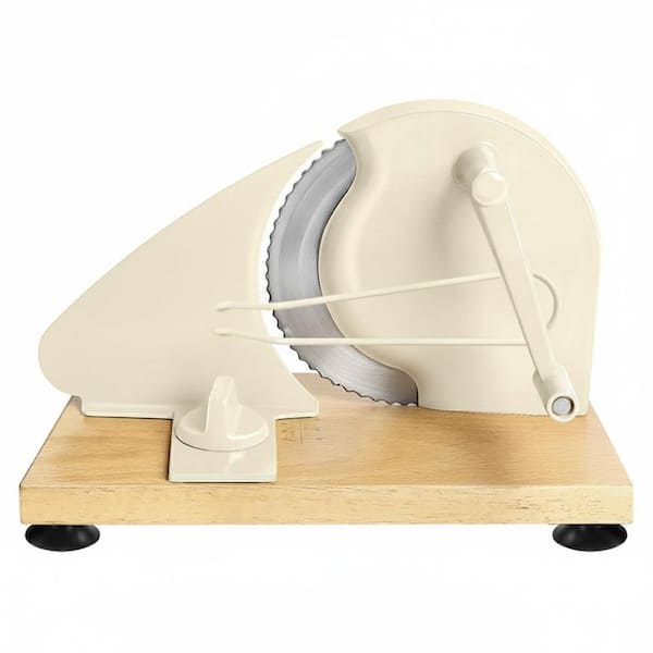 Stainless Steel Manual Bread Slicer w Adjustable Thickness & Metal Guide, Hand Crank Bread Cutter for Homemade Sourdough