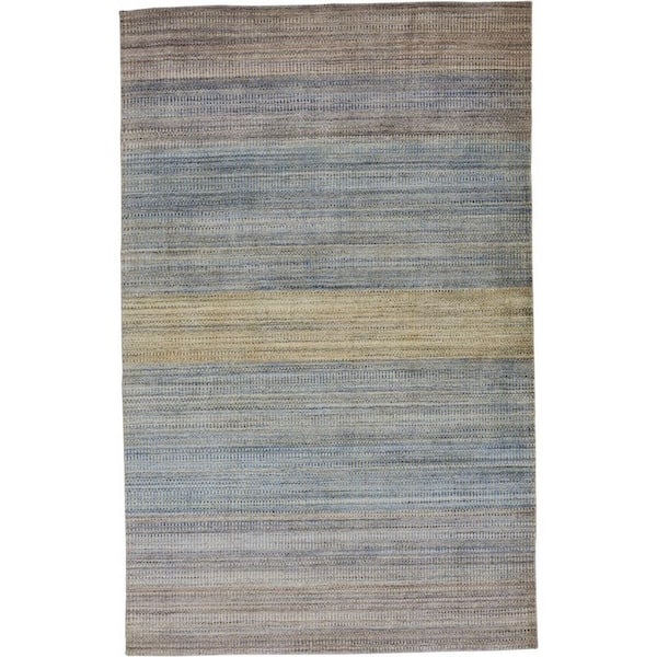 2 ft. x 8 ft. Blue, Gray Ombre Area Rug