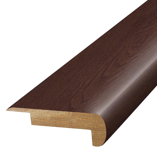 PERFORMANCE ACCESSORIES French Roast  0.75 in. T x 2.37 in. W x 78.7 in. L Textured Wood Look Laminate Moulding/Trim Stair Nose Molding