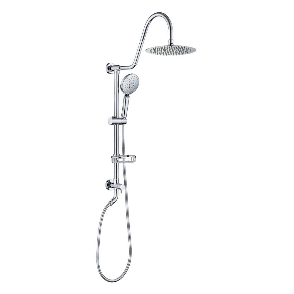 Polished Chrome Adjustable Height Multi-Head Shower System