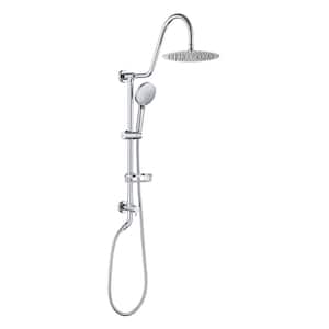 3-Spray Patterns with 2.2 GPM 10 in. Wall Mount Dual Shower Heads in Spot Resist Polished Chrome