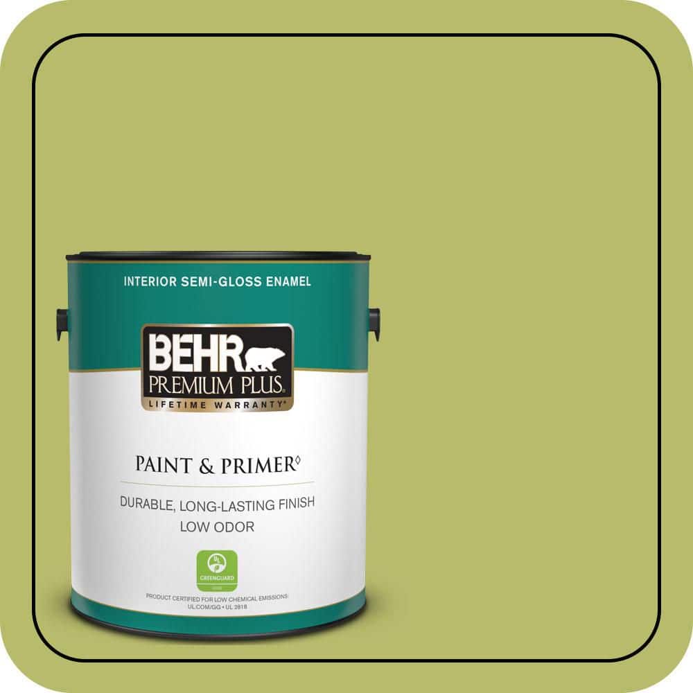 1 gal. #P360-5 Citrus Peel Semi-Gloss Enamel Low Odor Interior Paint & Primer price history on PriceWatchPro
