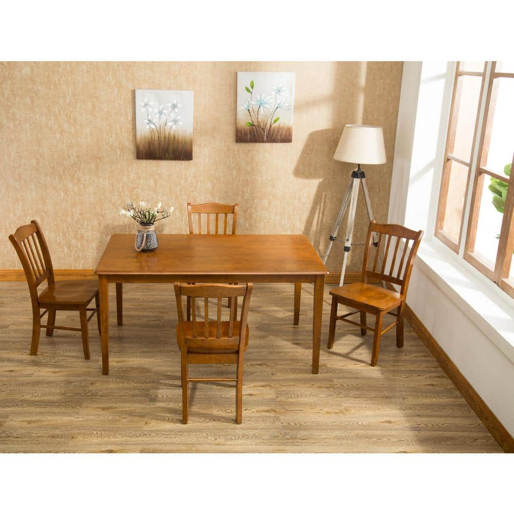Walnut Solid Hardwood Rectangular Dining Table, 60" Length