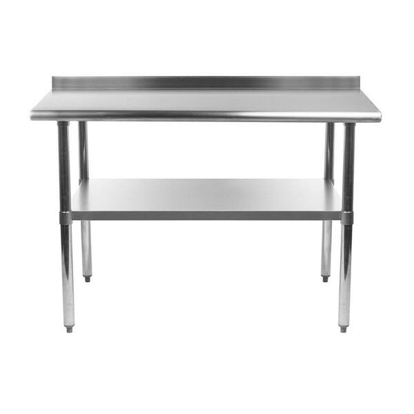 AMGOOD 18 in. x 36 in. Stainless Steel Kitchen Utility Table with 1.5