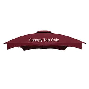 Replacement Canopy Top for Allen Roth 10 ft. x 12 ft. Gazebo #TPGAZ17-002 (Canopy Top Only) in Burgundy