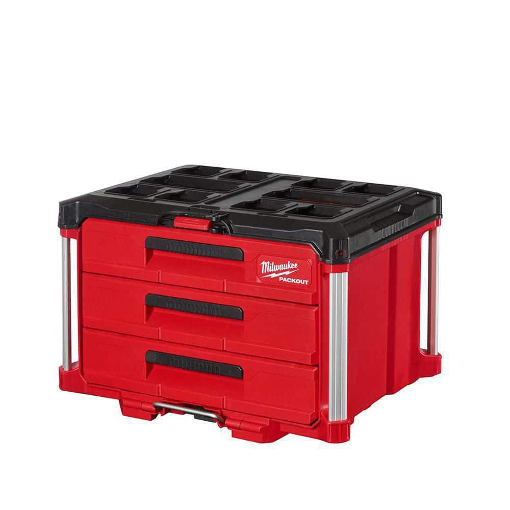 Milwaukee PACKOUT 22 in. Modular 3-Drawer Tool Box with Metal Reinforced Corners 48-22-8443 - The Home Depot