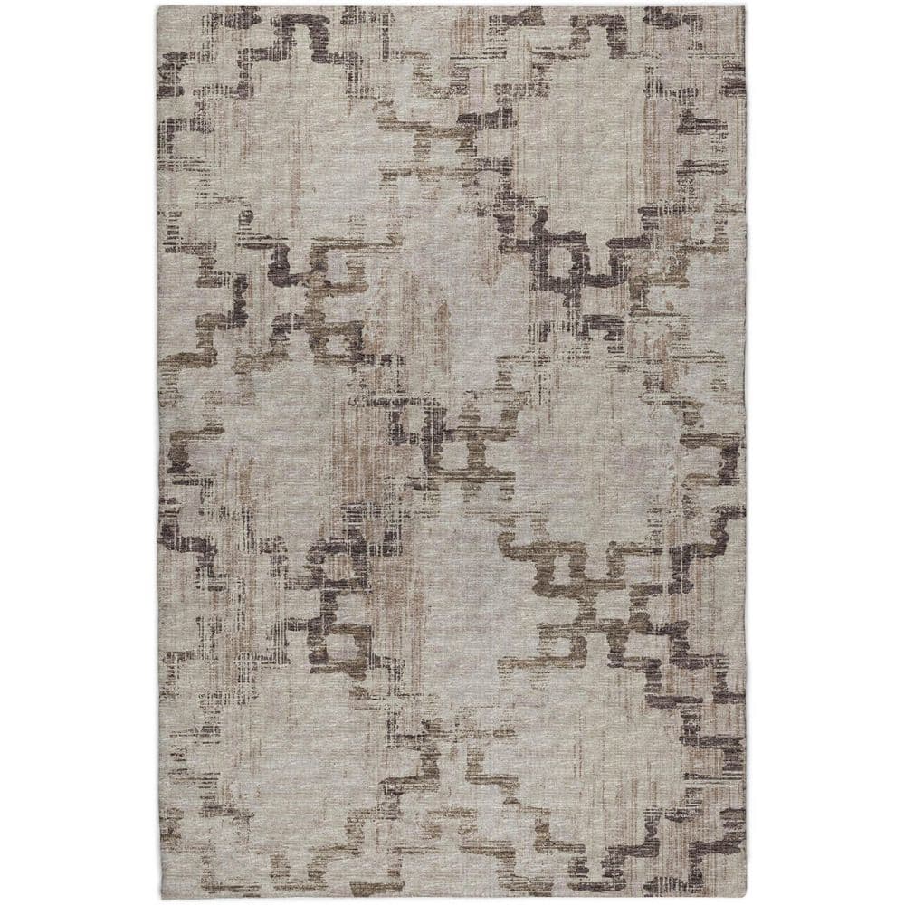 Dream Shag Premium Machine Washable Abstract ADS121 Mocha 9 ft. x 12 ft. Area Rug price history on PriceWatchPro