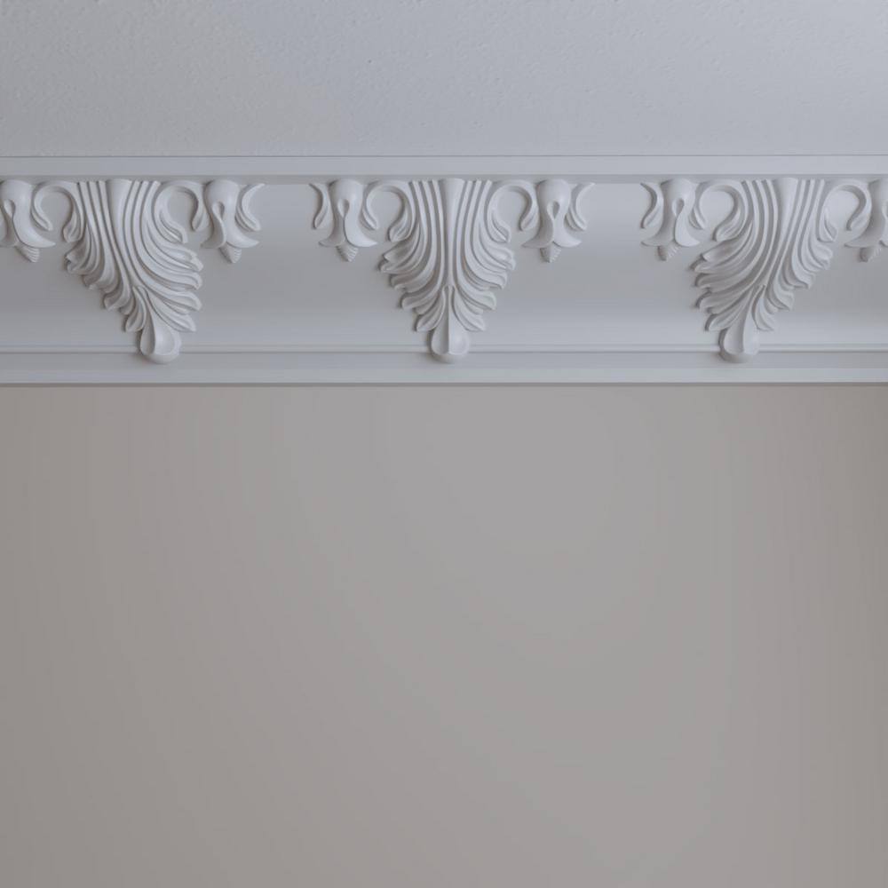 Primed White Polyurethane Alexandria Crown Moulding Sample