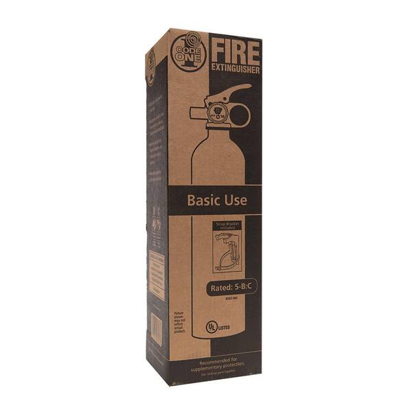 Kidde Code One Fire Extinguisher With Mount Bracket Strap 5 B C Dry Chemical One Time Use The Home Depot