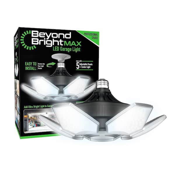 60-Watt Adjustable LED Garage Ceiling Light with 6000 Lumens, 348 LED Bulbs