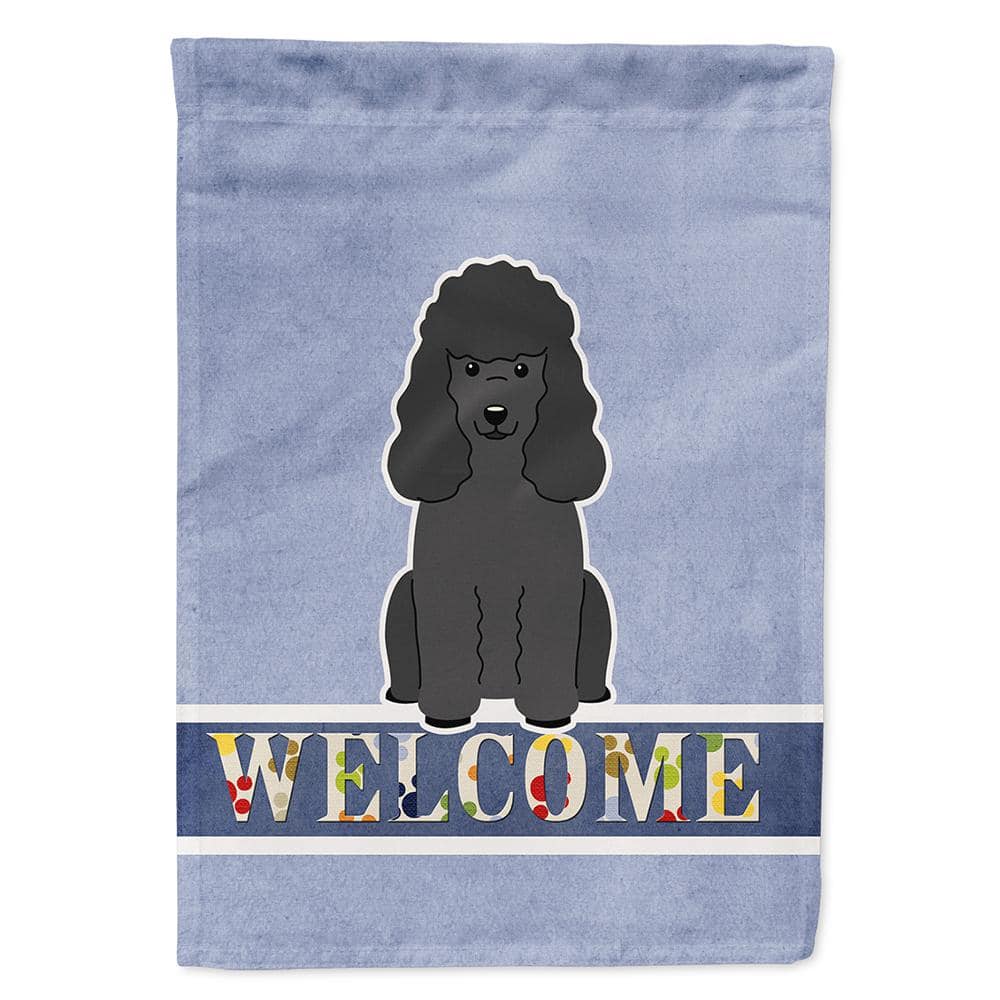 28 in. x 40 in. Polyester Poodle Black Welcome Flag Canvas House Size 2-Sided Heavyweight price history on PriceWatchPro