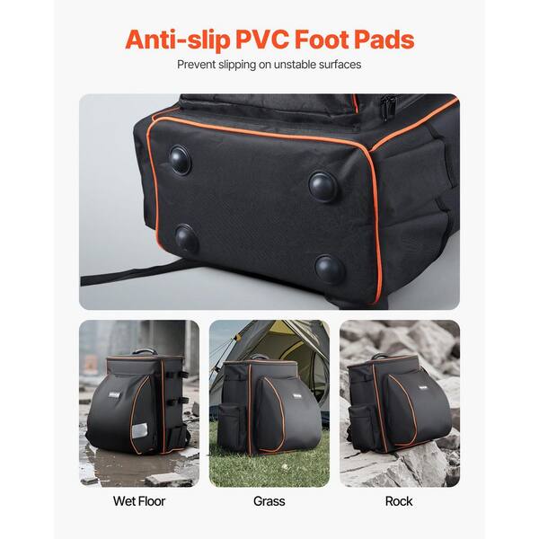 VEVOR Welding Backpack – 35.6L Capacity, 600D Polyester, With Helmet Bag & Side Pockets – For Tools, Outdoor Camping, Hiking