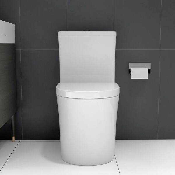 Wonchael 12"Rough-in Tall One Piece Elongated Toilet 1.1/1.6 GPF 3-in Dual Flush 18.5 Inches Comfortable Tall Bowl UF Soft Closing Seat,Glossy Ceramic