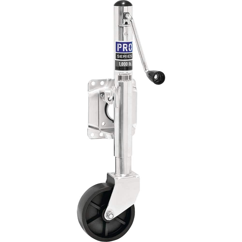 1000 lbs., Swivel, Zinc Plated, 6 in. Poly Wheel, Pro Series Jack