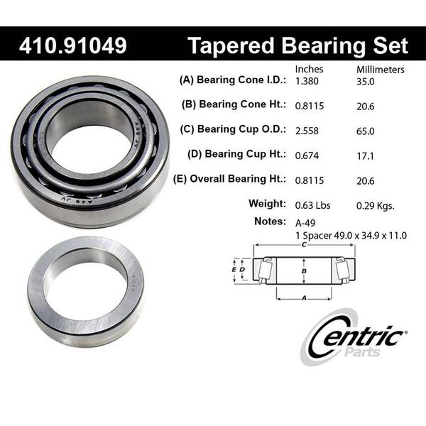 Centric Parts Wheel Bearing
