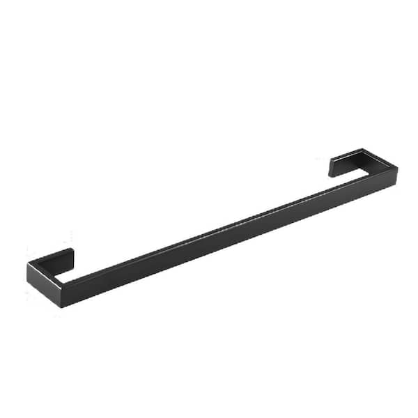 23.6 in. Wall Mounted Towel Bar in Matte Black