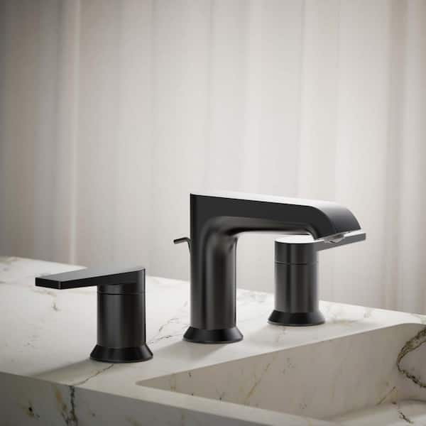 Hint 8 in. Widespread 2-Handle Bathroom Faucet in Matte Black