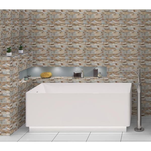 Andova Bleum 3 x 3 Beveled Mirrored Glass Novelty Mosaic Tile & Reviews