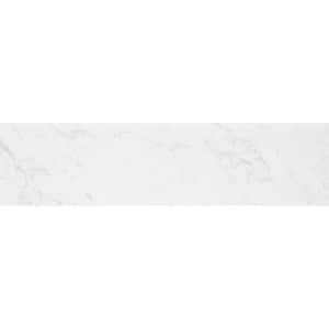 Brilliance White Bullnose 3 in. x 12 in. Matte Porcelain Floor and Wall Tile Trim (20 linear feet/Case)