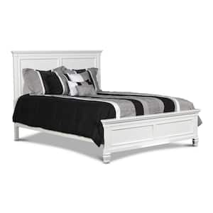 New Classic Furniture Tamarack White Wood Frame Queen Panel Bed