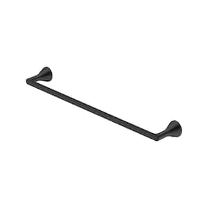 Aspirations 24 in. Wall Mounted Towel Bar in Matte Black