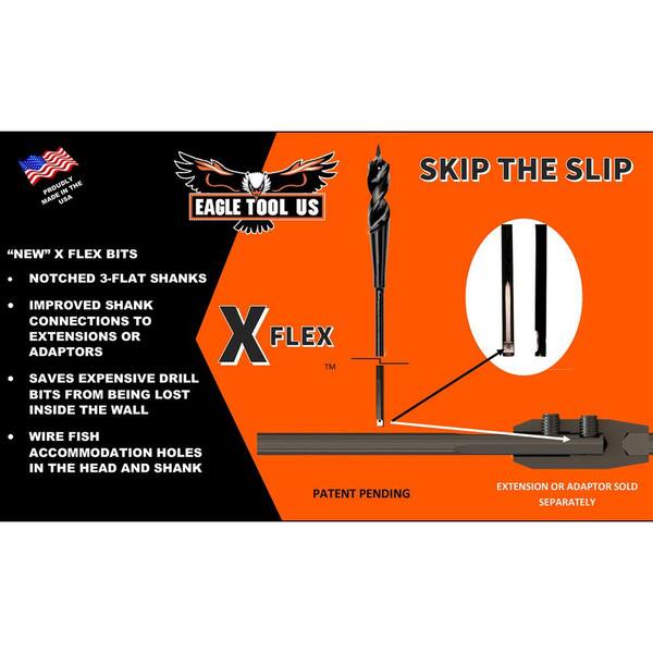 Eagle Tool US X FLEX Screw Point 9/16 in. x 54 in. Bit, 3/4 in. x