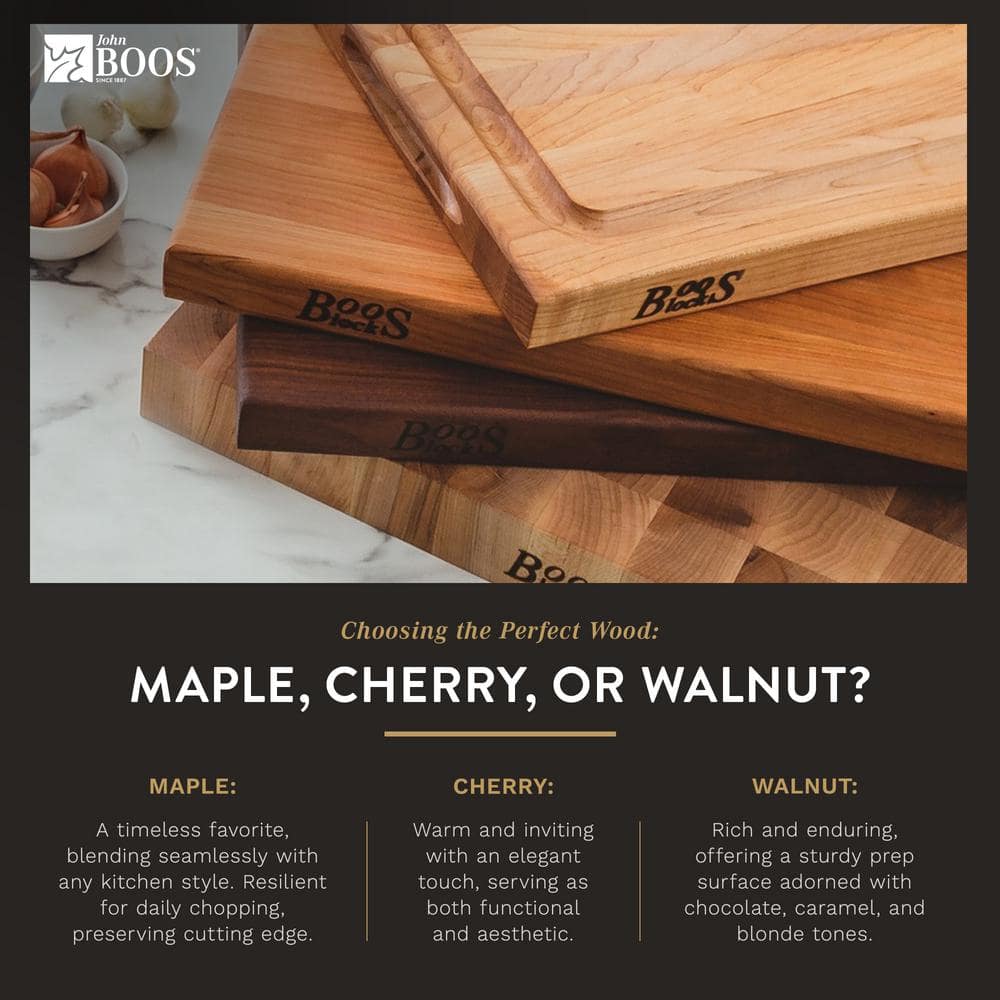 John Boos Walnut Reversible 18x12 Wood Cutting Board